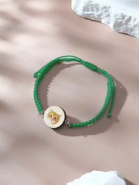 Personalized Pet Portrait Adjustable Braided Bracelet Birthday Gift for Pet Lover - Coolpeacock