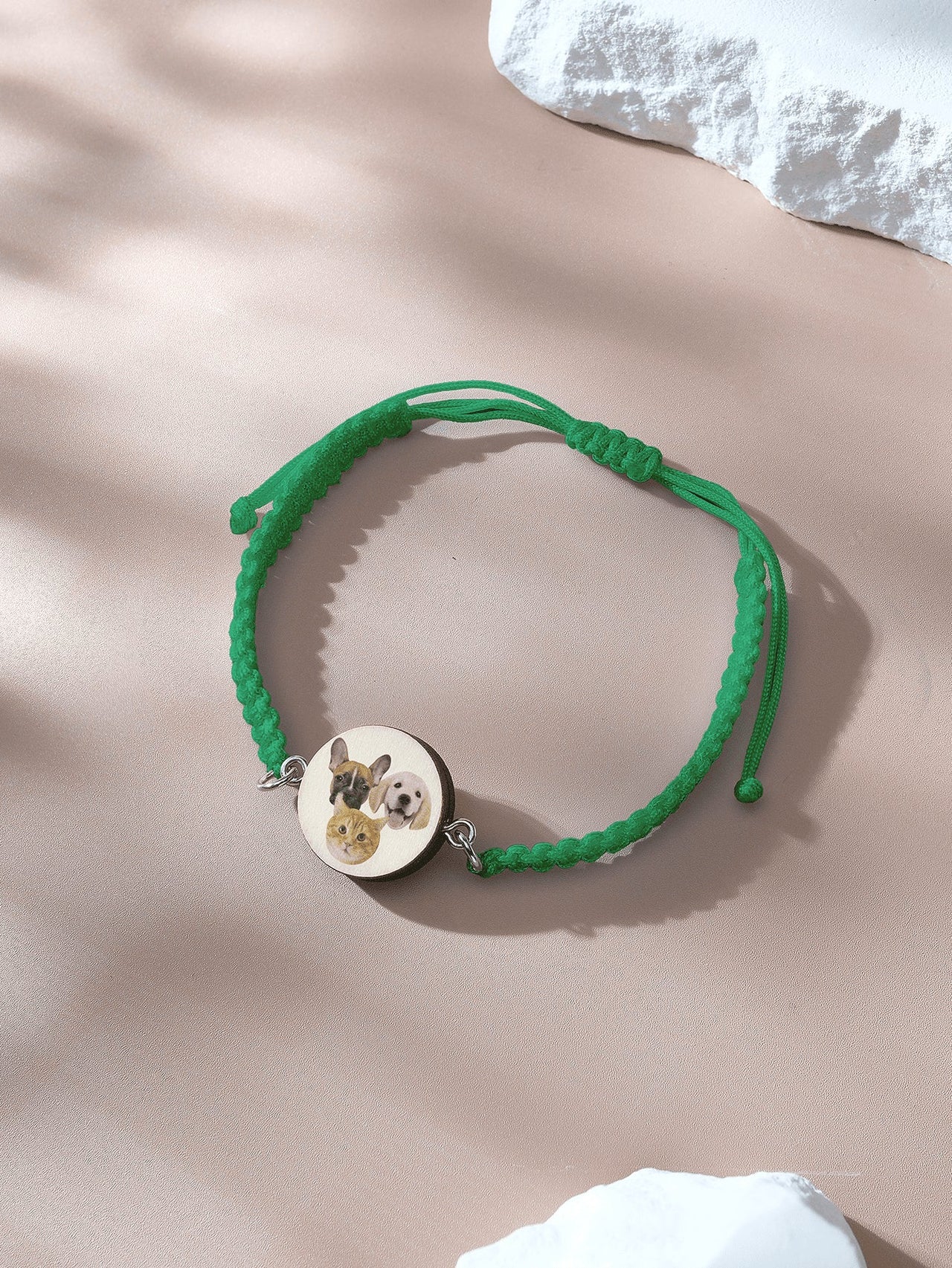 Personalized Pet Portrait Adjustable Braided Bracelet Birthday Gift for Pet Lover - Coolpeacock