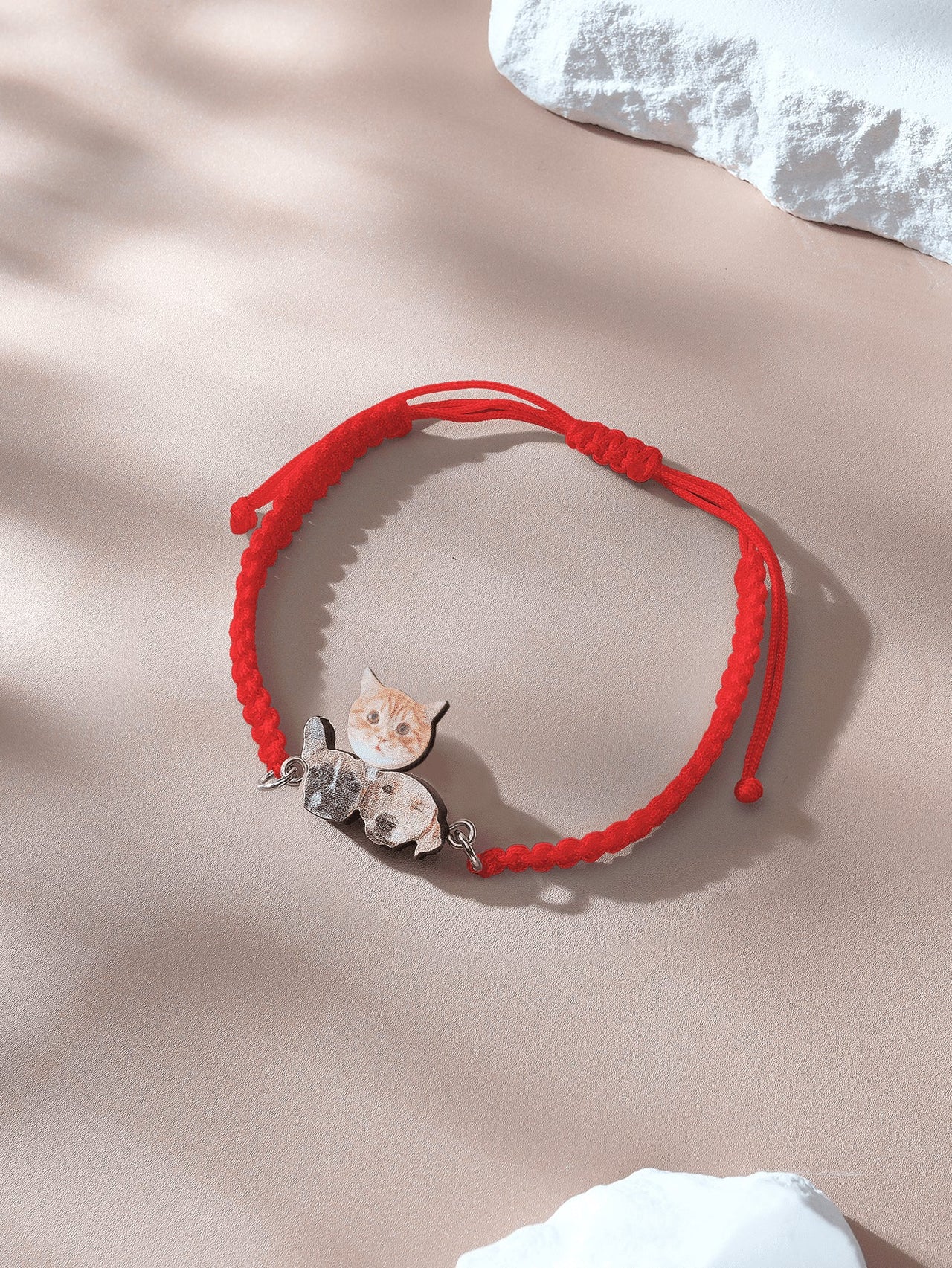 Personalized Pet Portrait Adjustable Braided Bracelet Birthday Gift for Pet Lover - Coolpeacock