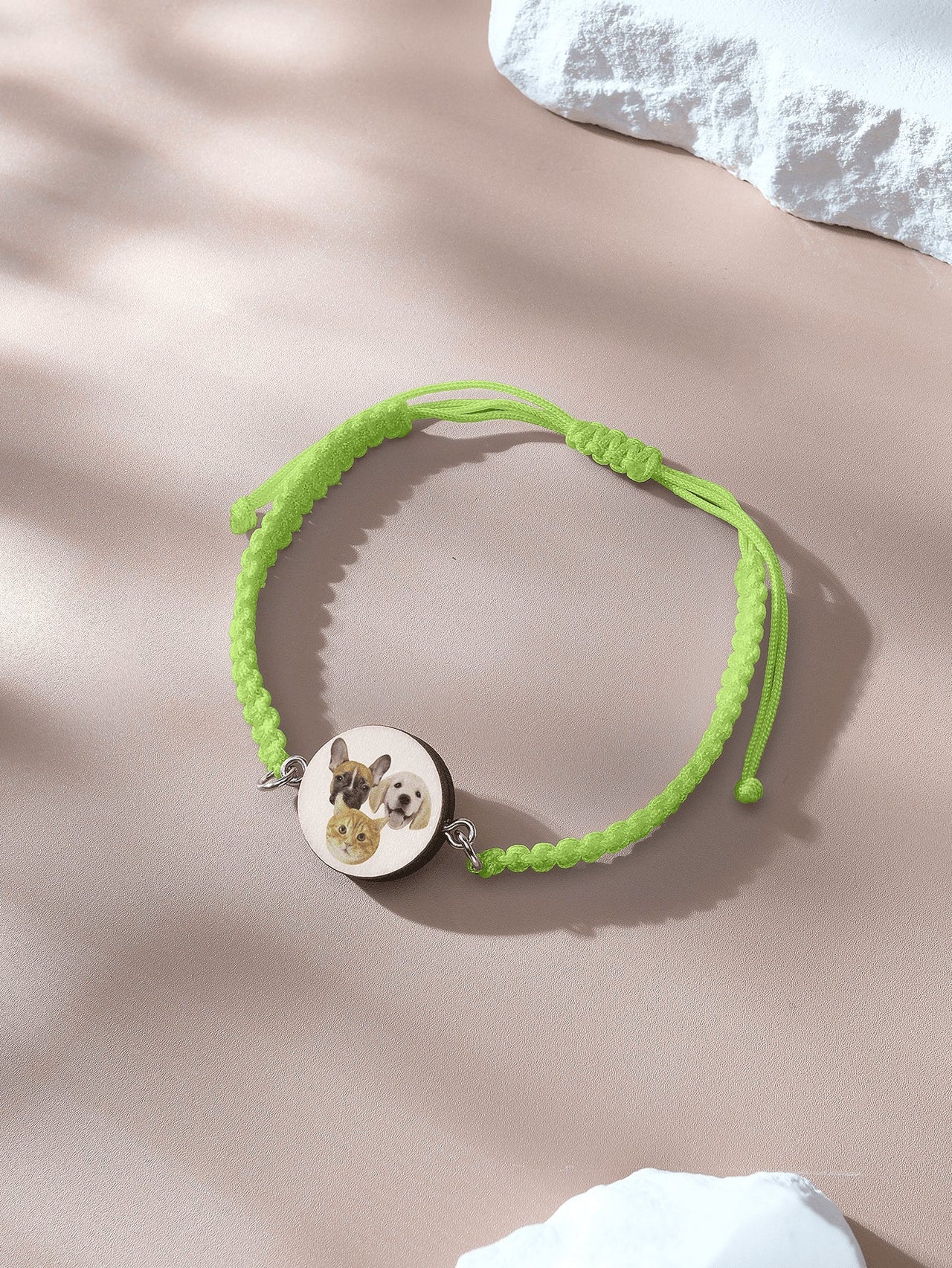 Personalized Pet Portrait Adjustable Braided Bracelet Birthday Gift for Pet Lover - Coolpeacock