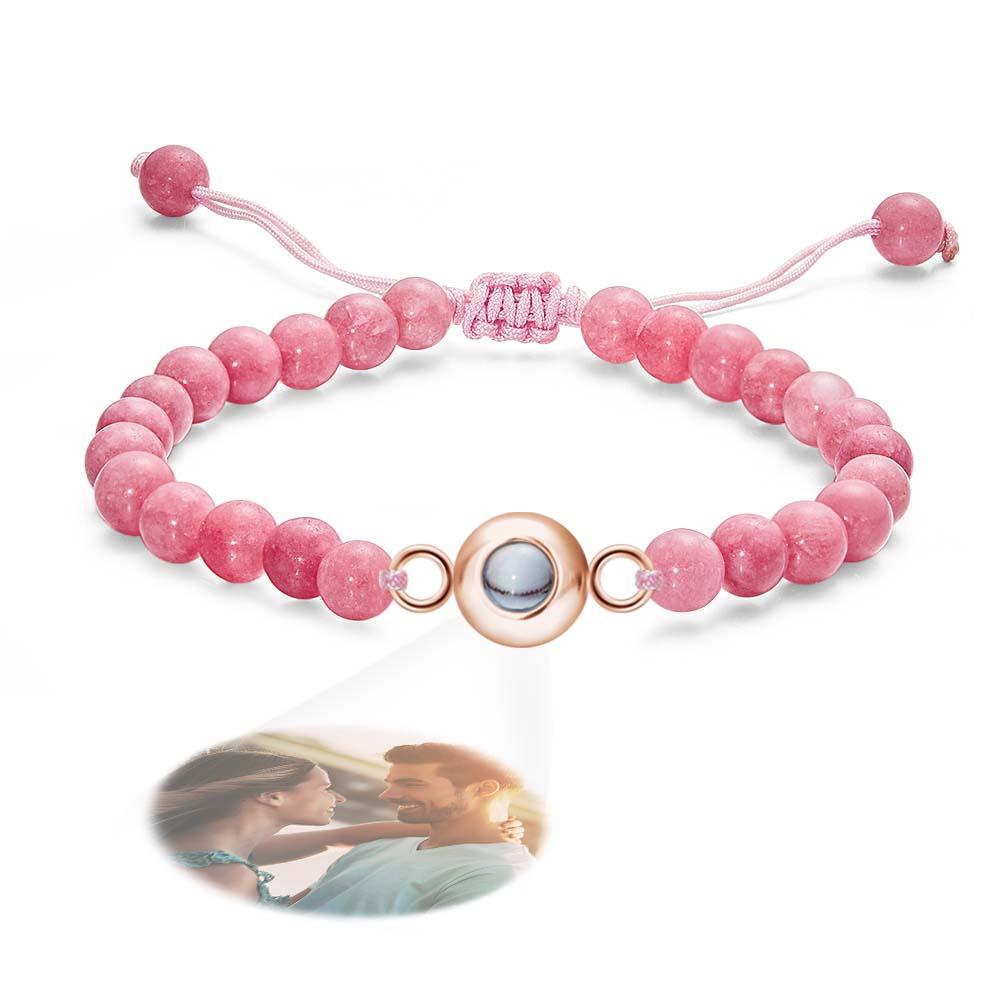 Personalized Photo Projection Beads Bracelet Elegant Gift For Her - Coolpeacock