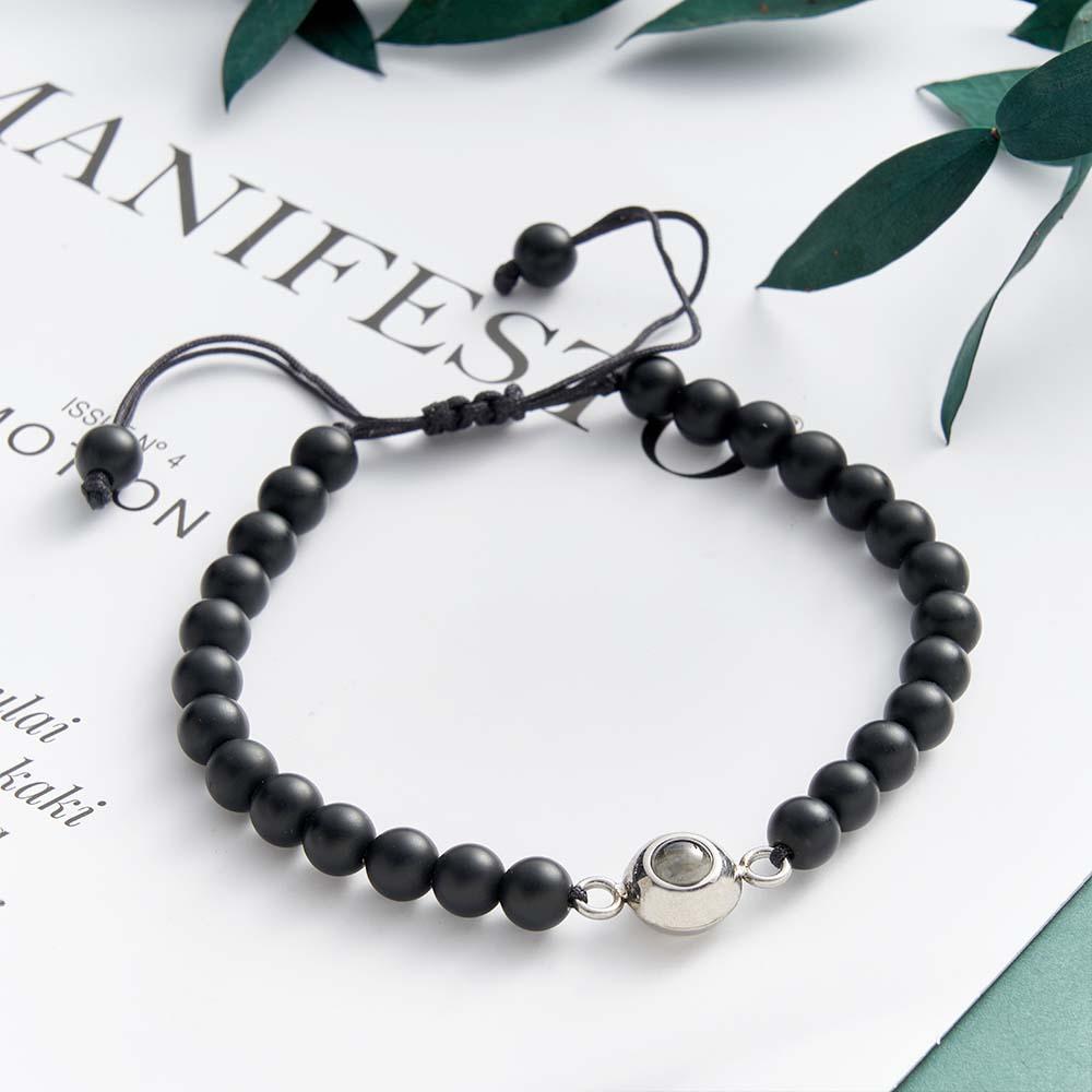 Personalized Photo Projection Beads Bracelet Elegant Gift For Her - Coolpeacock