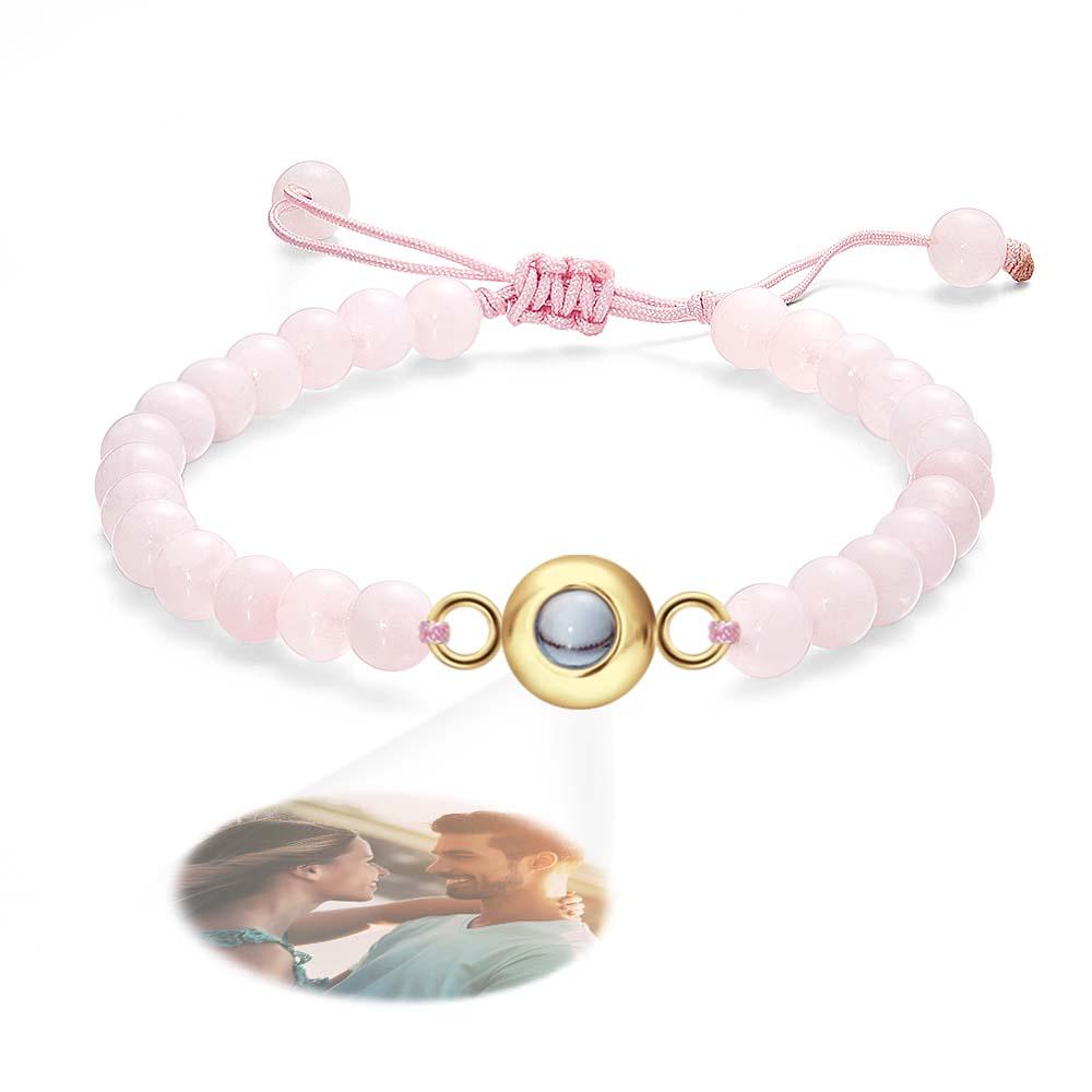 Personalized Photo Projection Beads Bracelet Elegant Gift For Her - Coolpeacock