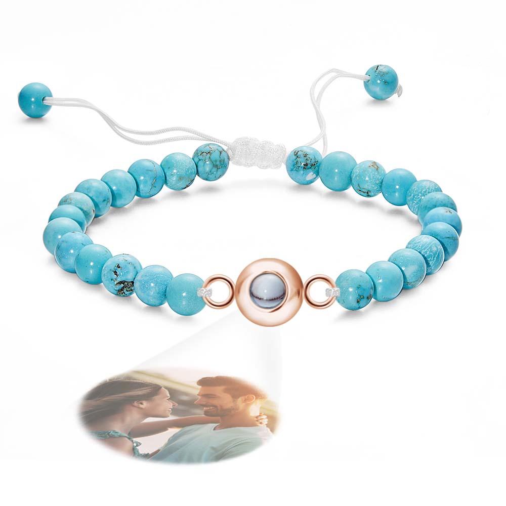 Personalized Photo Projection Beads Bracelet Elegant Gift For Her - Coolpeacock