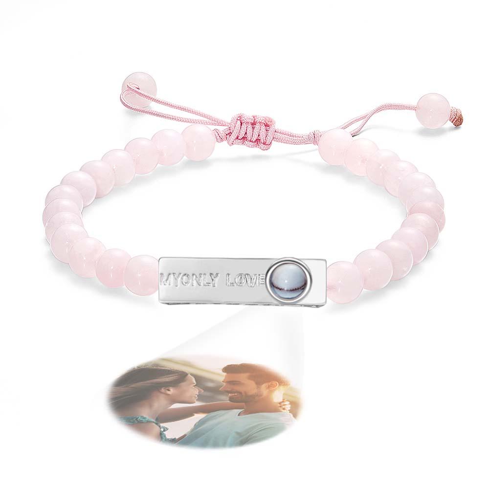Personalized Photo Projection Beads Bracelet My Only Love Creative Gift For Her - Coolpeacock