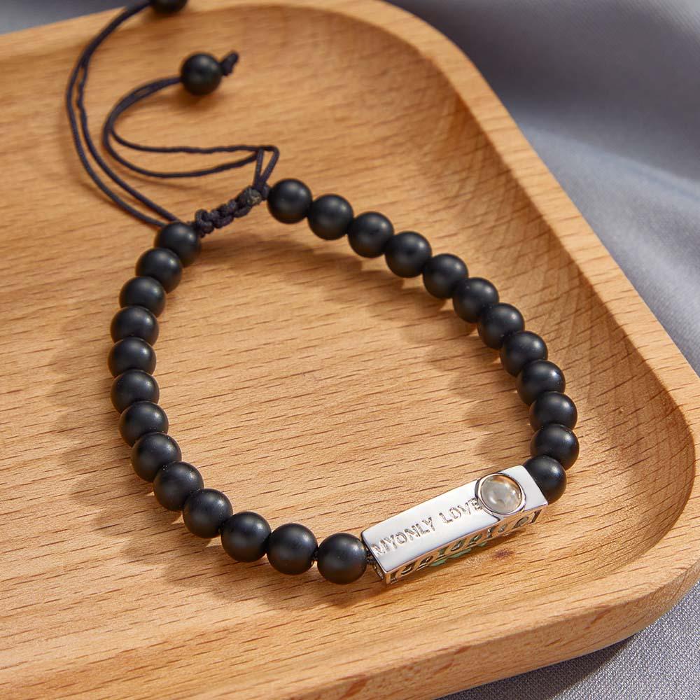 Personalized Photo Projection Beads Bracelet My Only Love Creative Gift For Her - Coolpeacock