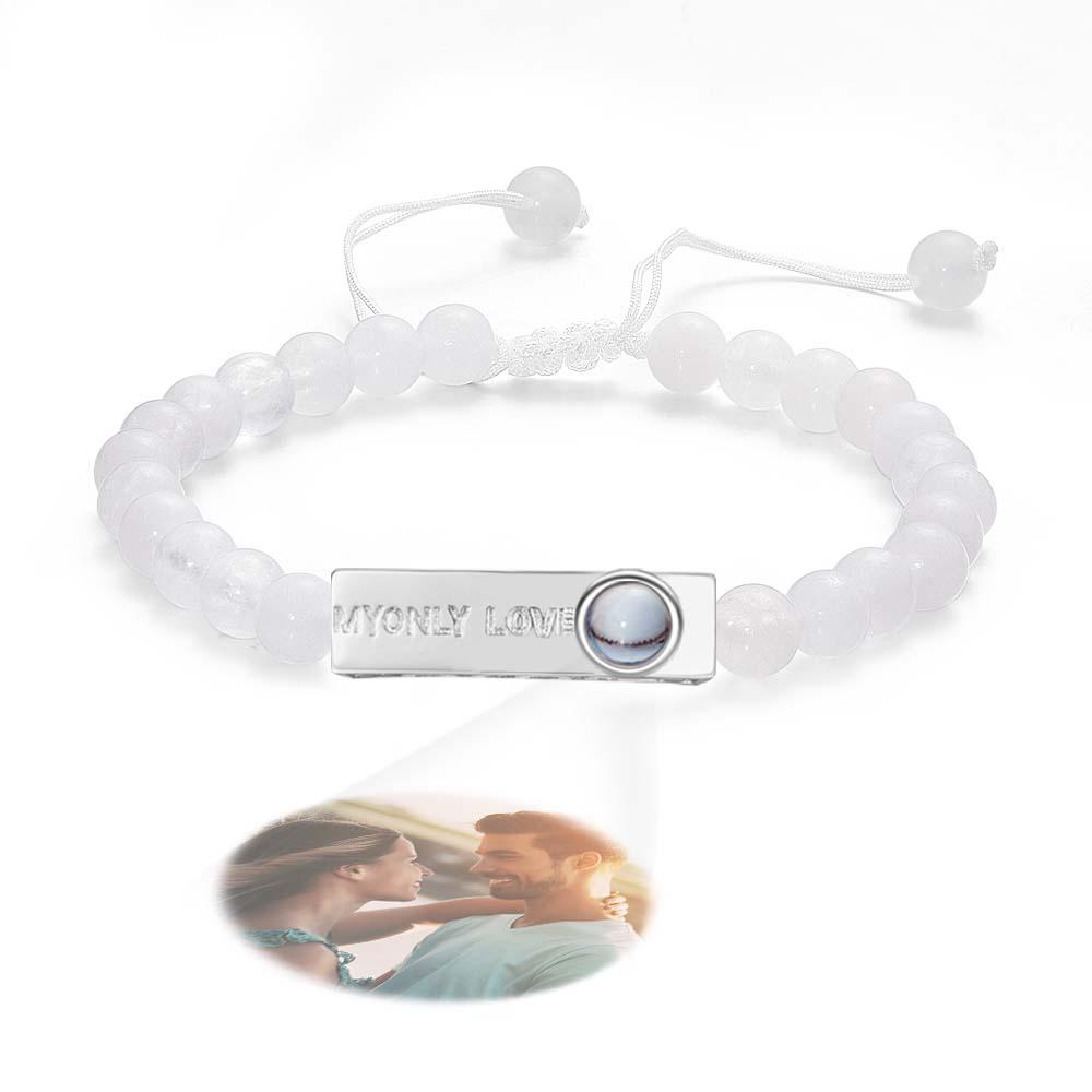 Personalized Photo Projection Beads Bracelet My Only Love Creative Gift For Her - Coolpeacock