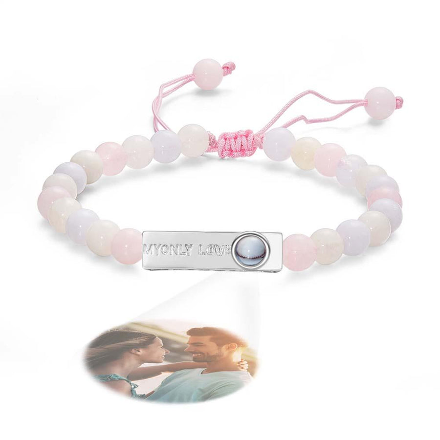Personalized Photo Projection Beads Bracelet My Only Love Creative Gift For Her - Coolpeacock