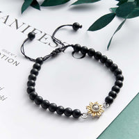 Personalized Photo Projection Beads Bracelet With Sunflower Creative Gift For Her - Coolpeacock