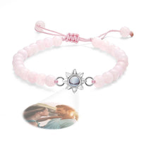 Personalized Photo Projection Beads Bracelet With Sunflower Creative Gift For Her - Coolpeacock