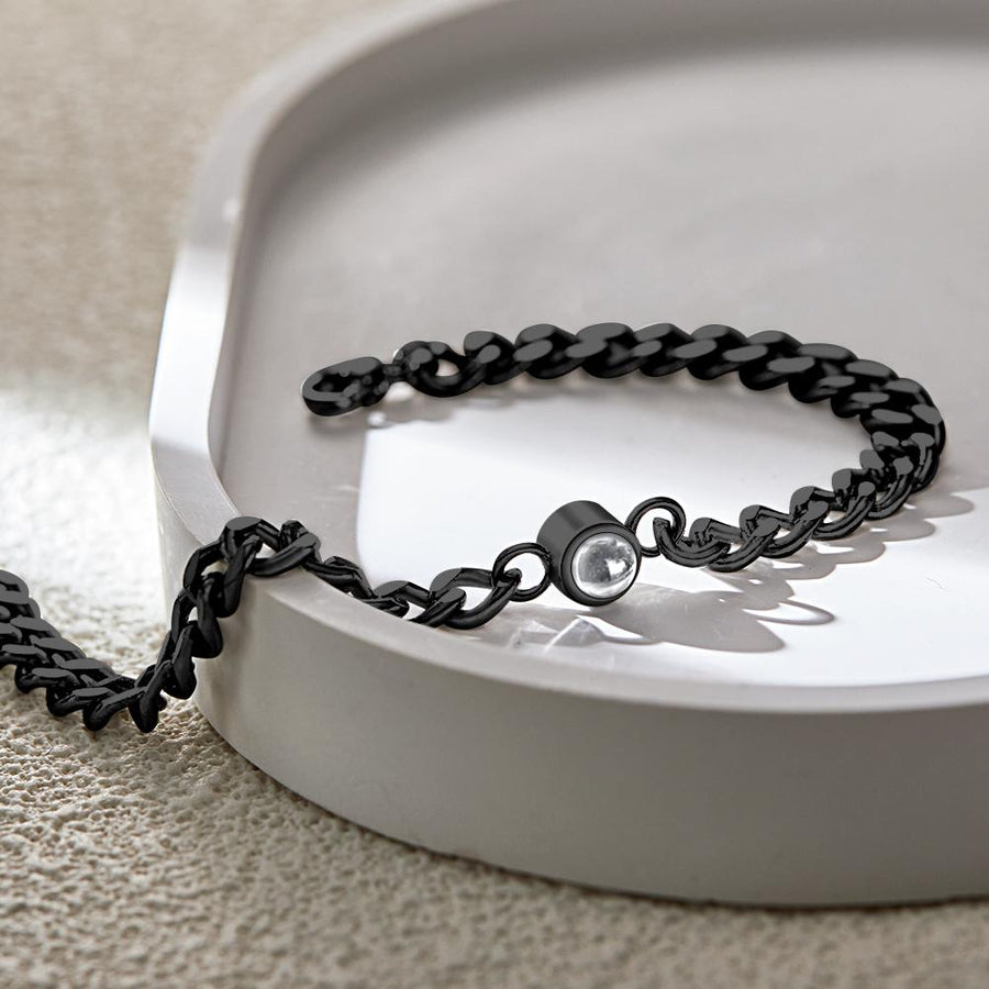 Personalized Photo Projection Bracelet Vintage Bracelet Jewelry Anniversary Gift For Him Father's Day Gift - Coolpeacock