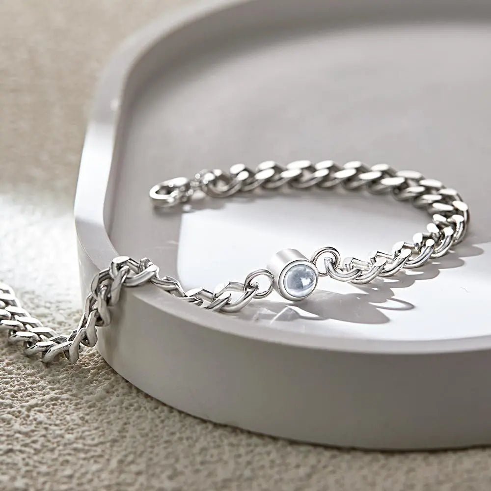 Personalized Photo Projection Bracelet Vintage Bracelet Jewelry Anniversary Gift For Him Father's Day Gift - Coolpeacock