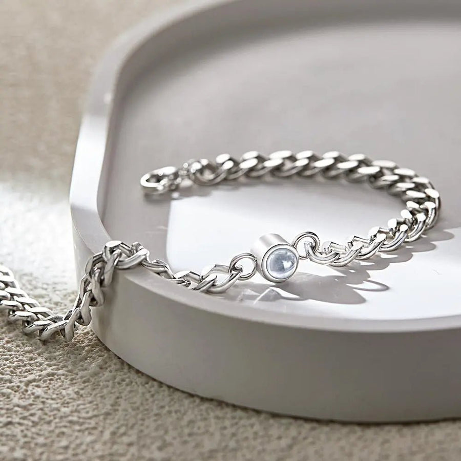 Personalized Photo Projection Bracelet Vintage Bracelet Jewelry Anniversary Gift For Him Father's Day Gift - Coolpeacock