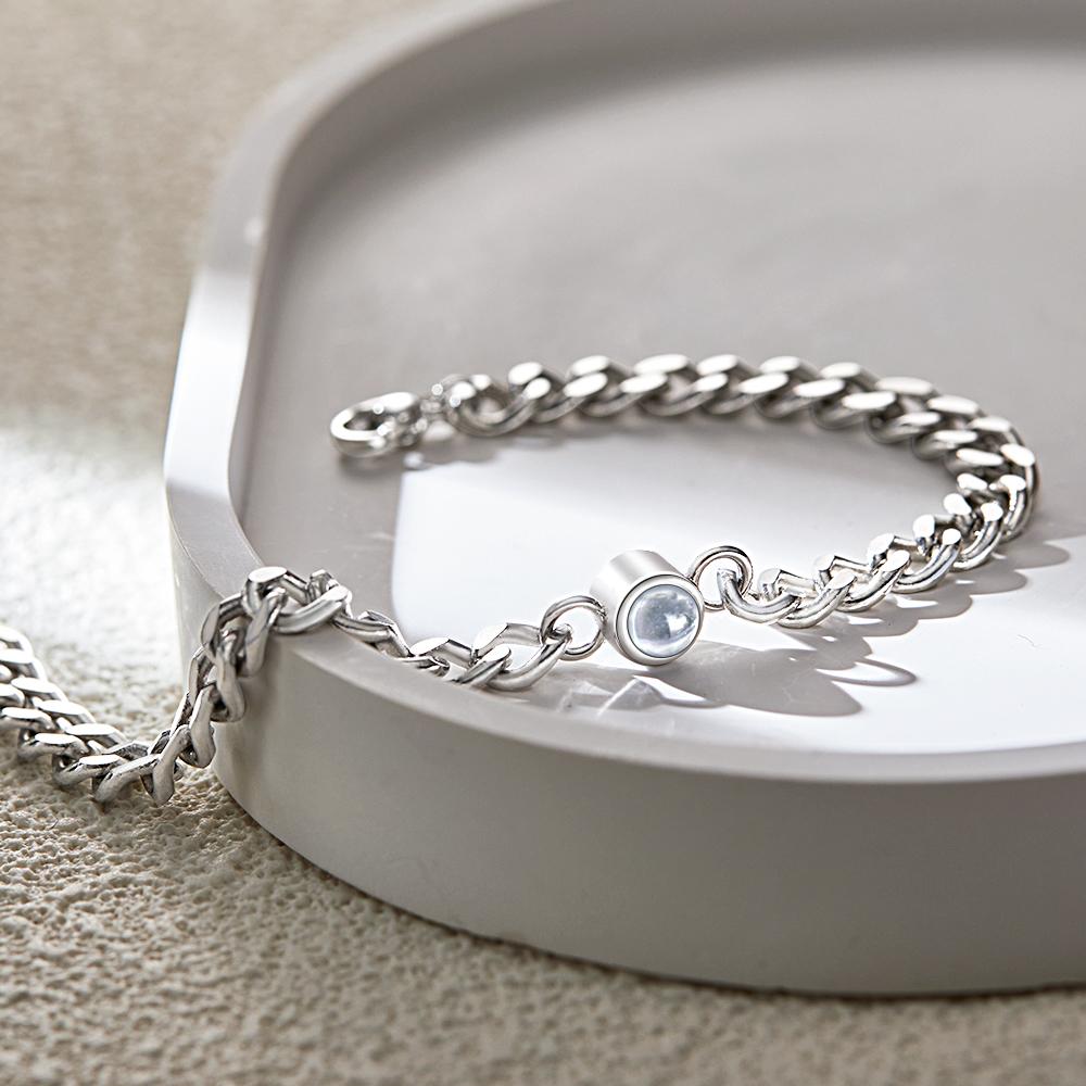 Personalized Photo Projection Bracelet Vintage Bracelet Jewelry Anniversary Gift For Him Father's Day Gift - Coolpeacock