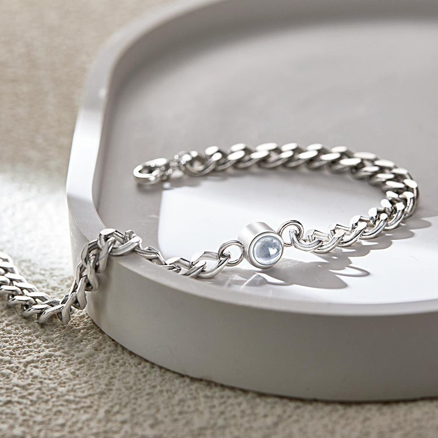 Personalized Photo Projection Bracelet Vintage Bracelet Jewelry Anniversary Gift For Him Father's Day Gift - Coolpeacock