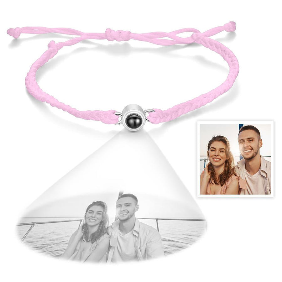 Personalized Projection Braided Bracelet Custom Photo Bracelet - Coolpeacock