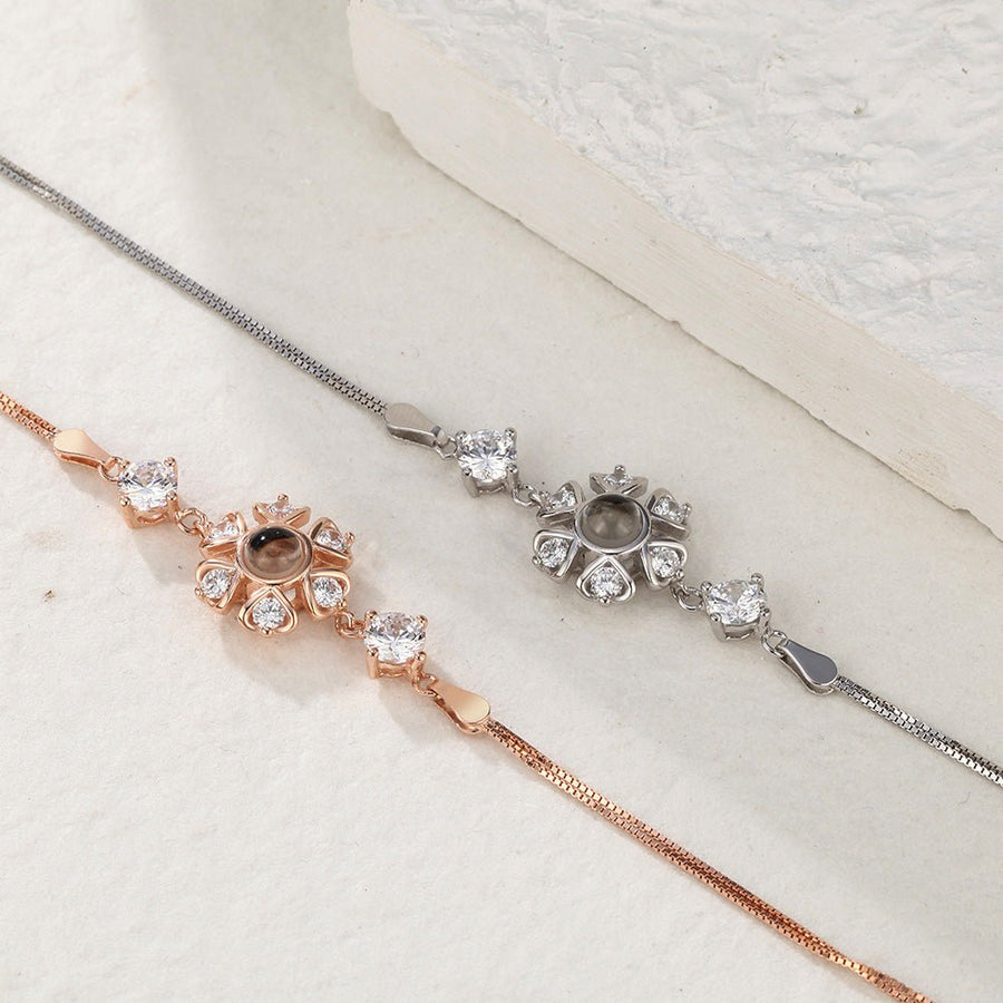 Personalized Projection Photo Bracelet with Zircons - Coolpeacock