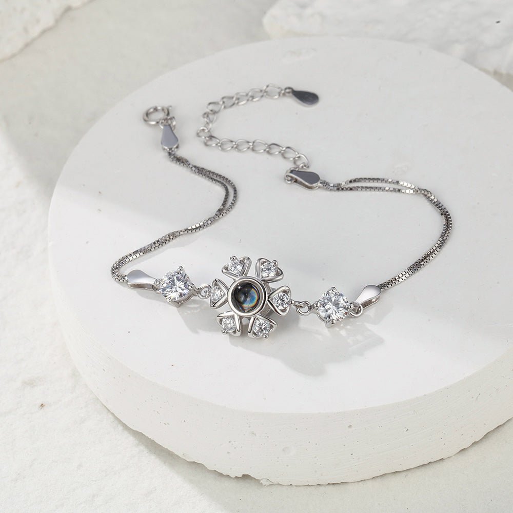 Personalized Projection Photo Bracelet with Zircons - Coolpeacock