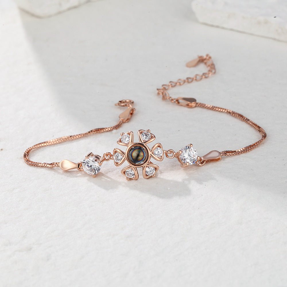 Personalized Projection Photo Bracelet with Zircons - Coolpeacock