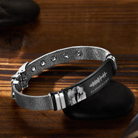 Personalized Scannable Music Code Mens Bracelet - Coolpeacock