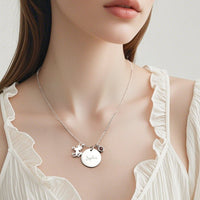 Personalized Unicorn Necklace with Birthstone Name Necklace Birthday Gift for Girls - Coolpeacock