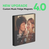 FridgeBeats Framed Custom Music Fridge Magnet New 4.0 Upgrade Colorful Frame Album Fridge Magnet Music Wall Photo Sticker