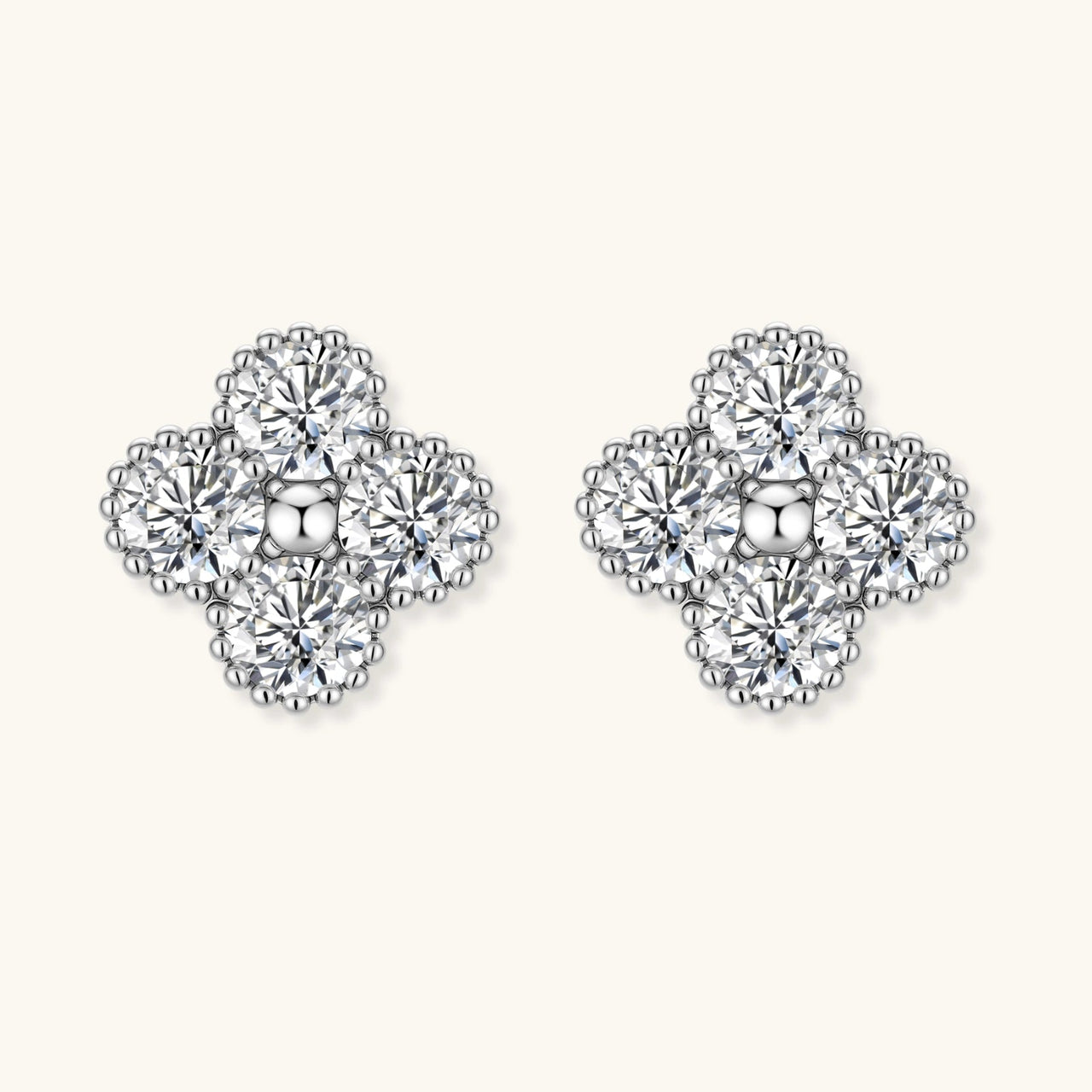 Quatrefoil Moissanite Studs - KIAHMILLA