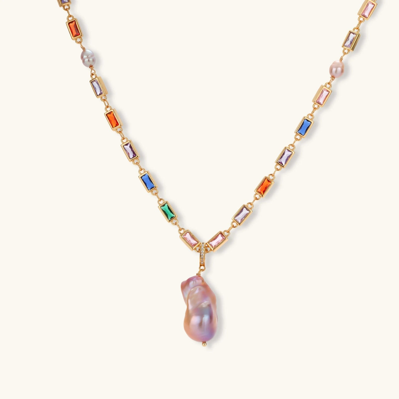 Rainbow Statement Necklace by KIAHMILLA - KIAHMILLA
