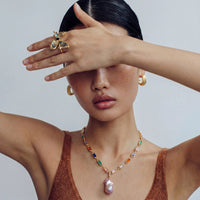 Rainbow Statement Necklace by KIAHMILLA - KIAHMILLA