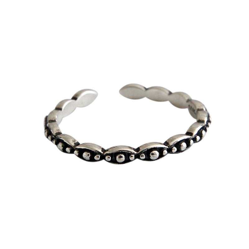Retro Beads 925 Sterling Silver Adjustable Ring - KIAHMILLA