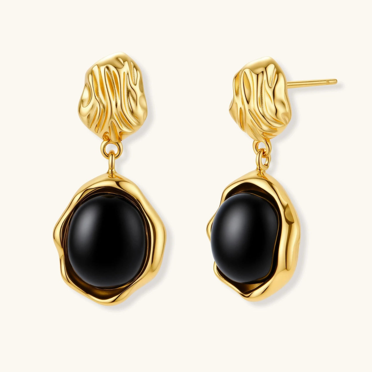 Ripple Drop Agate Earrings by KIAHMILLA - KIAHMILLA