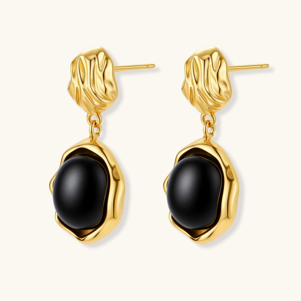 Ripple Drop Agate Earrings by KIAHMILLA - KIAHMILLA