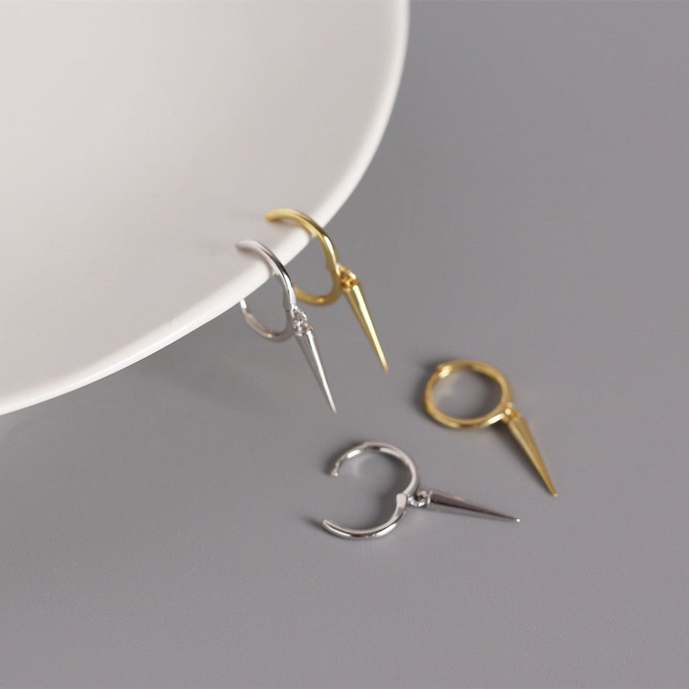Rivet taper 925 Sterling Silver Hoop Earrings - KIAHMILLA