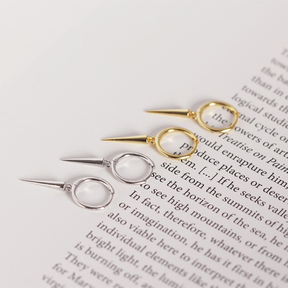 Rivet taper 925 Sterling Silver Hoop Earrings - KIAHMILLA