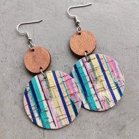 Round Shape Wooden Dangle Earrings - Coolpeacock