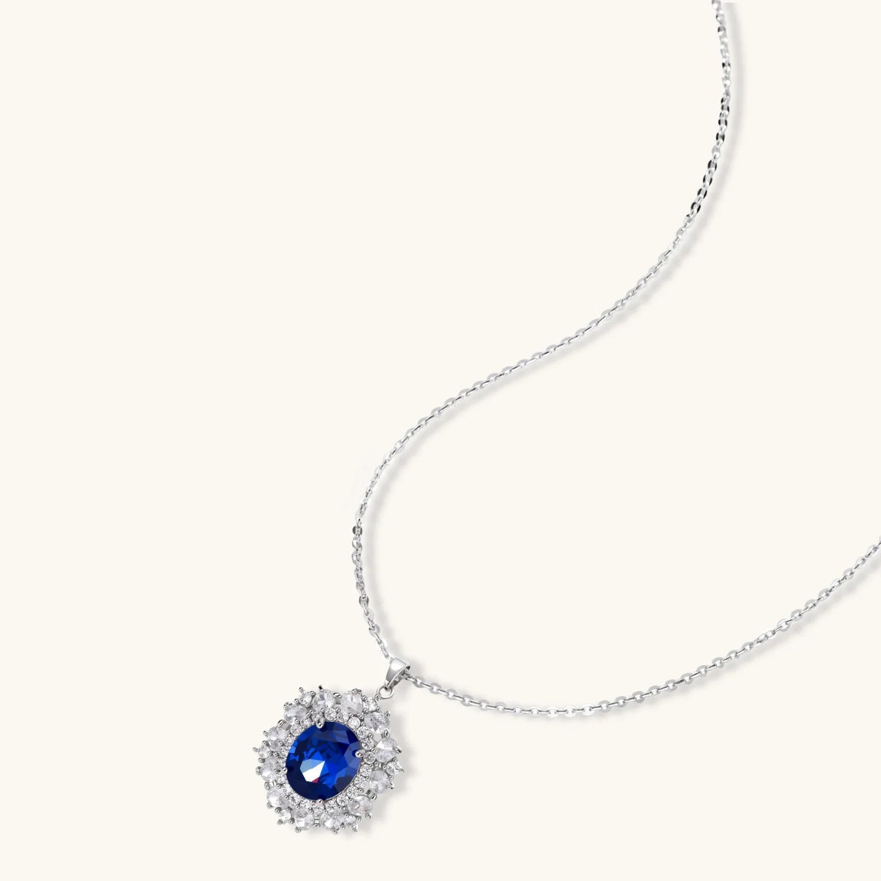 Royal Sapphire Halo Set by KIAHMILLA - KIAHMILLA