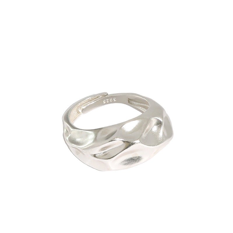 Sale Irregular Uneven 925 Sterling Silver Adjustable Ring - KIAHMILLA