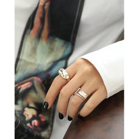 Sale Irregular Uneven 925 Sterling Silver Adjustable Ring - KIAHMILLA