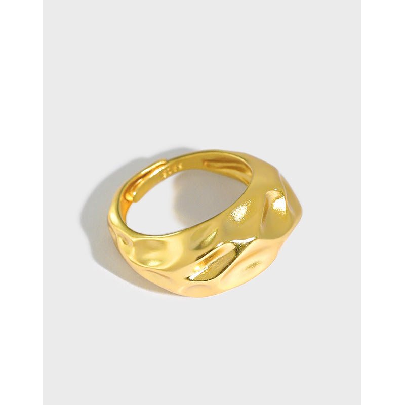 Sale Irregular Uneven 925 Sterling Silver Adjustable Ring - KIAHMILLA