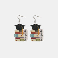 School Theme Wooden Dangle Earrings - Coolpeacock