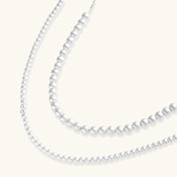 Silver Sphere Gradient Necklace by KIAHMILLA - KIAHMILLA