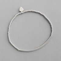Simple 2mm Beads Tube 925 Sterling Silver Bracelet - KIAHMILLA