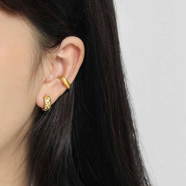 Simple Circle 925 Sterling Silver Non-Pierced Earring (Single) - KIAHMILLA