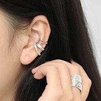 Simple Circle 925 Sterling Silver Non-Pierced Earring (Single) - KIAHMILLA