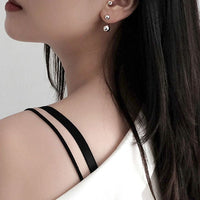 Simple Classic Round Beads 925 Sterling Silver Stud Earrings - KIAHMILLA