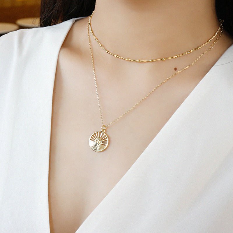 Simple Curb Chain Beads 925 Sterling Silver Necklace - KIAHMILLA