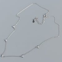 Simple CZ Three Leaf Clovers 925 Sterling Silver Necklace - KIAHMILLA