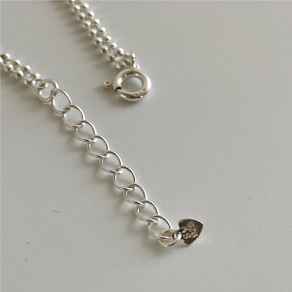 Simple Double Layers Beads Stacker 925 Sterling Silver Bracelet - KIAHMILLA