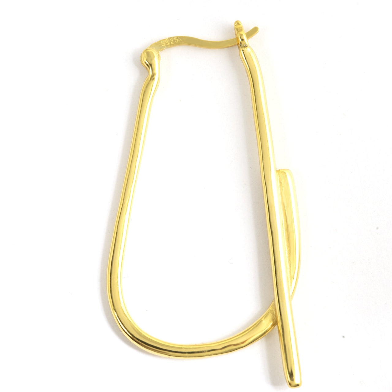 Simple Geometric Hoop 925 Sterling Silver Single Earrings (Single Piece) - KIAHMILLA