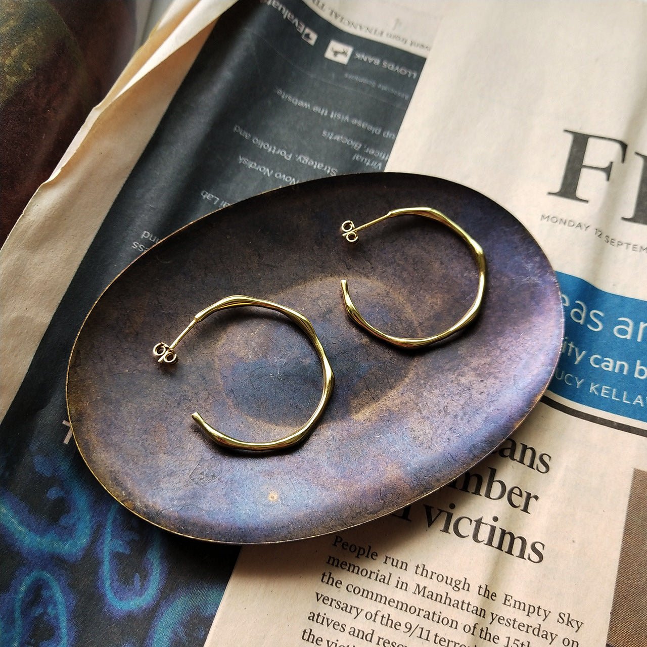 Simple Geometric Round Hoop 925 Sterling Silver Earrings - KIAHMILLA